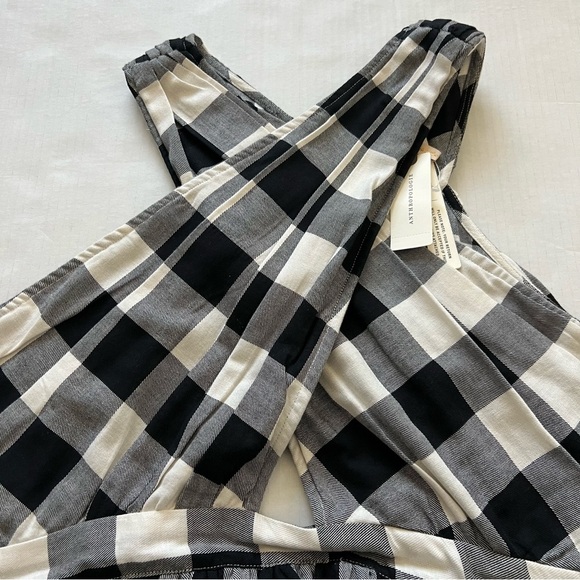 NWT Anthropologie Verb Embroidered Gingham Plaid Halter Maxi Dress SZ Large - Picture 4 of 16